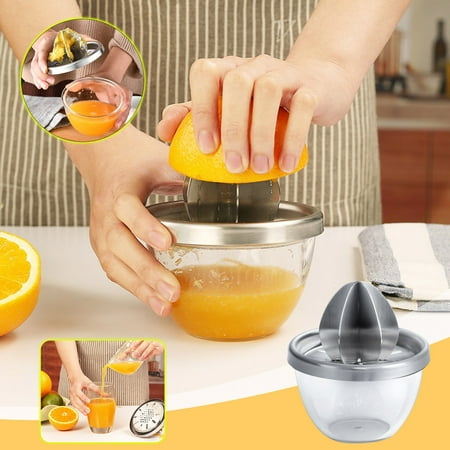 

lulshou Lemon Squeezer Stainless Steel Manual Lemon Orange 300ML Easy to and Seed Free Hand
