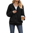 thumbnail image 2 of Wevis Women's Full Zip Hooded Jacket Long Sleeve Loose Casual Outerwear With Pockets, 2 of 6