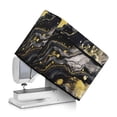 thumbnail image 2 of HELLHERO Black and Gold Marble Pattern Sewing Machine Protective Covers and Sewing Essentials Pockets Durable Carrying Cover 17.7 x 8.6 x 12.5 inches, 2 of 8