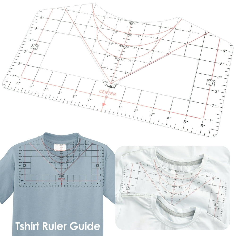 Guide Règle Pour T-Shirt - Outil D'Alignement Précis Pour Vinyle HTV, Sublimation Et Presse à Chaud - Parfait Pour Centrer Vos Designs