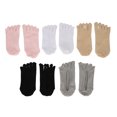 thumbnail image 1 of Women Toe Socks, Reduce Friction Breathable Mesh 5 Pairs Women Full Finger Socks  for Daily Wear, 1 of 8