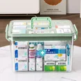 thumbnail image 2 of Medical Storage Box First Aid Box Small Medicine Box Large Capacity Children's Medicine Multi Layer blue M, 2 of 6