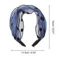 thumbnail image 3 of Unique Bargains 1 Pc Fashion Polka Dot Wide Headbands for Women Blue, 3 of 6