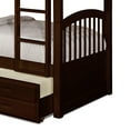 thumbnail image 4 of Ali Modern Wood Twin Bunk Bed with Twin Trundle, 3 Drawers, Slats, Brown- Saltoro Sherpi, 4 of 5