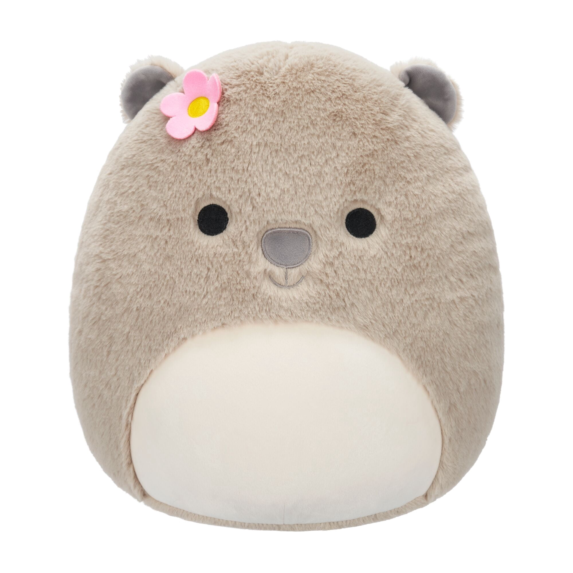 Squishmallows FuzzAMallow Official 12 inch Wesley the Grey Wombat With Fuzzy Belly - Child's Ultra Soft Plush Toy