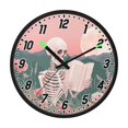 thumbnail image 2 of Dailycode Night Light Wall Clock Glow in The Dark 12 inch Battery Operated Silent Luminous Clocks, Skeleton Skull Read Book, 2 of 8