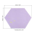 thumbnail image 2 of Uxcell Self Adhesive Hexagon Moon Wall Pin Felt Bulletin Board Tiles, Purple 8 Pack, 2 of 5