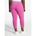 thumbnail image 3 of Terra & Sky Women's Plus Size Capri Ladder Leggings, 22" Inseam, Sizes 0X-5X, 3 of 5