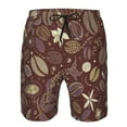 thumbnail image 3 of Salouo Coffee and Flowers Pattern Swim Trunks for Men,Men's Hawaiian Bathing Suit Swimsuits Quick Dry Swimming Board Shorts Beach Shorts with Pockets-Large, 3 of 6