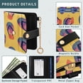 thumbnail image 5 of Small Wallet For Women Bifold Leather Pocket Coin Credit Card Holder With RFID Blocking Beach Flip-flop Pattern, 5 of 6
