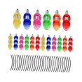 thumbnail image 1 of Calcomanías reflectantes navideñas para automóviles, prácticas pegatinas decorativas para la carrocería del automóvil 48 bombillas 32 líneas, 1 of 8
