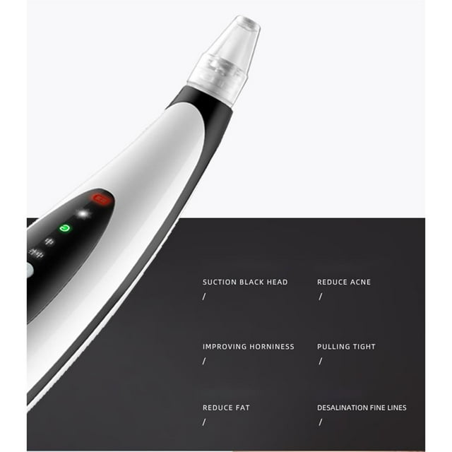 stanreset Blackhead Remover Vacuum Facial Pore Extraction Tool with Adjustable Suction Power Black