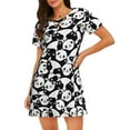 thumbnail image 1 of Fotbe Motif Panda Mignon Chemise de Nuit en Coton pour Femmes Manches Courtes Chemise de Nuit Décontractée Imprimée, 1 of 6