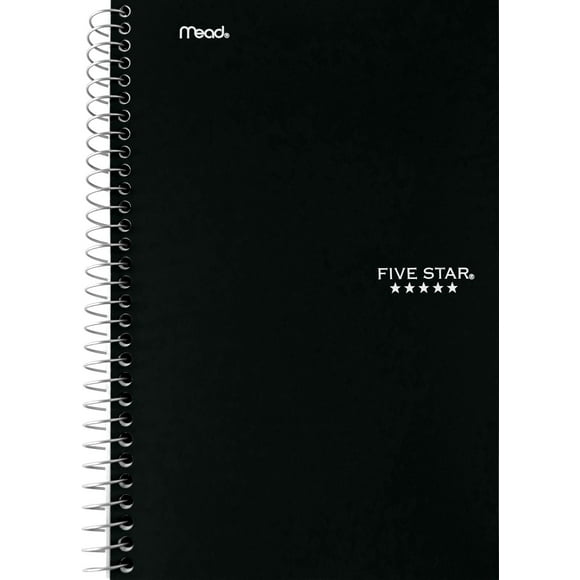 Cahier Five Star 2 sujets 160pg  9.5po, paquet de 12