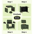 thumbnail image 2 of Welzona 33" Teddy Fabric Accent Chair, Comfy Reading Armchair for Living Room & Bedroom, Tool-Free Assembly, Green, 2 of 9