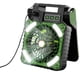 thumbnail image 1 of Naiovety El banco de energía de carga USB de la luz del ventilador de la pesca que acampa del panel solar también se puede cargar en alto y Electrodomésticos Verde militar, 1 of 6