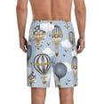 thumbnail image 3 of Gaeub Balloon Vintage Printed Men's Short Pajama Pants, Lightweight Lounge & Sleep Bottoms Keep You Cool - Small, 3 of 9