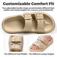 thumbnail image 3 of BERANMEY Double Buckle Adjustable Slides Sandals for Women and Men Casual Pillow Slippers for Women EVA Flat Slides Sandals, 3 of 9