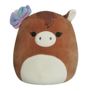 Squishmallows Official Kellytoy Plush Brown Horse W Ith Rainbow Bow