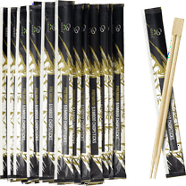 Soeos Premium Disposable Bamboo Chopsticks (50 Sets), Japanese Disposable Chopsticks Bulk, 9''