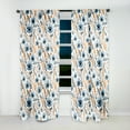 thumbnail image 3 of Designart "Blue Floral Whimsy In Watercolor" Floral Blackout Curtain Single Panel, 3 of 4