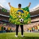 thumbnail image 4 of Bandera de Fútbol con Mangas de Brazo Bandera Del Cuerpo Del Ventilador Del Manto para la Copa Del Mundo 2026 Estados Unidos Canadá México, Poliéster, 150 X 90 cm, 4 of 6