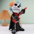 thumbnail image 5 of ZMKIAG Halloween Rotating Skeleton Skeleton Doll - Animated Prop with Glowing Red Eyes & Spooky Sound Effects, Battery-Powered Scary House Yard Decor(5.5*12.5inch), 5 of 5