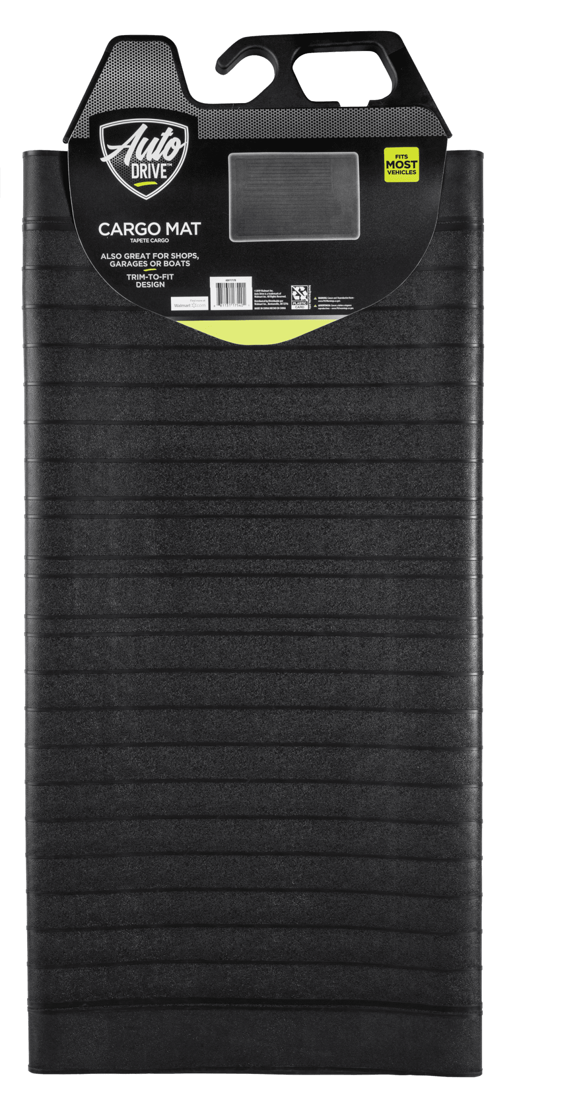 AutoCraft Car & SUV Cargo Liner, Black Rubber, Classic, Universal, 1 Piece , for Trunk, AC4572B