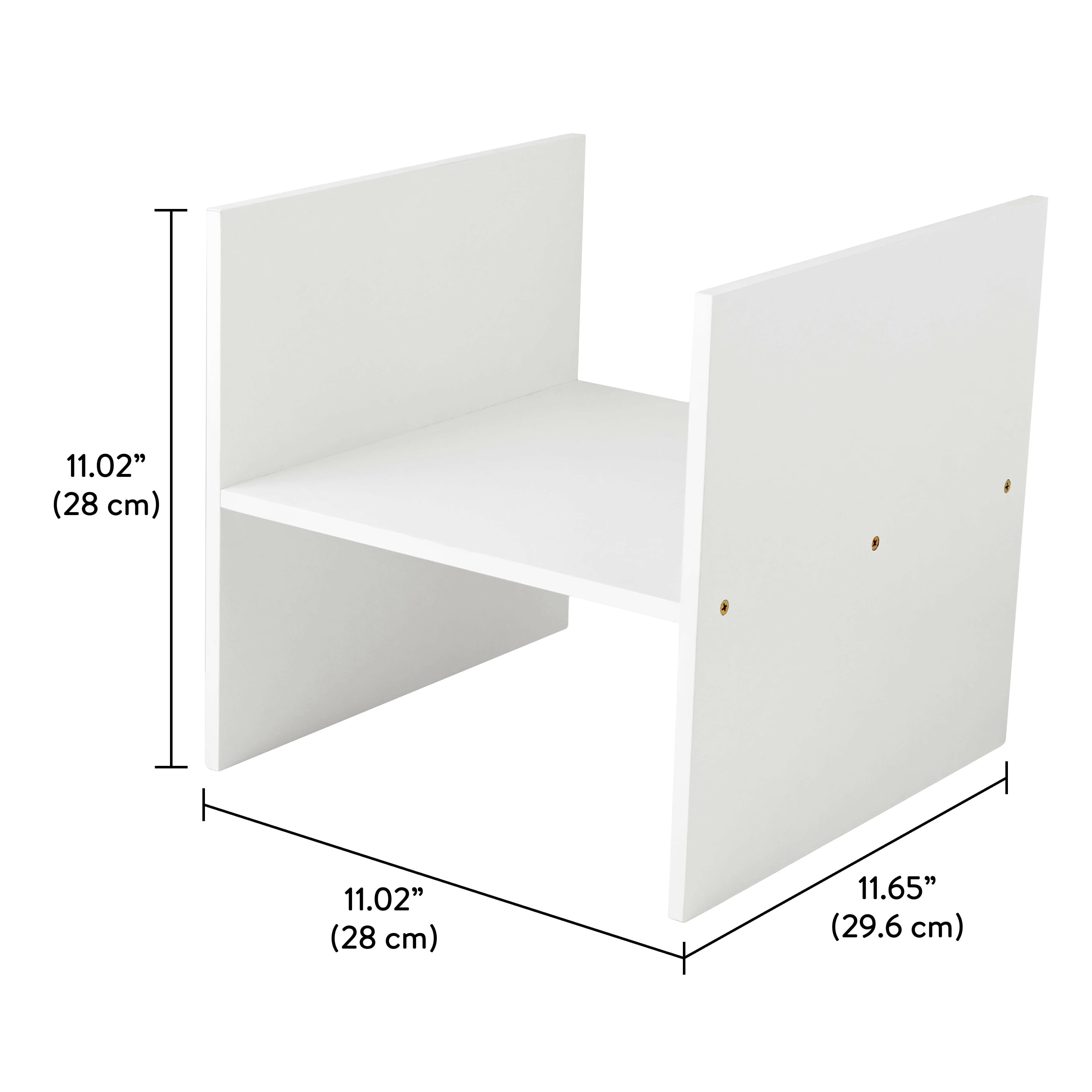Mainstays Cube Storage H Inserts, Set of 2, White
