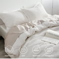 thumbnail image 4 of U by Bedsure Cotton Duvet Cover King - 100% Cotton Waffle Weave Coconut White Duvet Cover , Soft and Breathable Duvet Cover Set for All Season (King, 104"x90"), 4 of 6