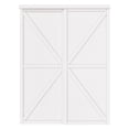 thumbnail image 3 of 60" x 80" No Assembled Request 80-Inch Space-Saving K-Type Sliding Closet Door - Wood Grain Door Panel, Includes Complete Hardware Set, 3 of 7