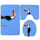 thumbnail image 1 of ABPHQTO Toco Toucan Blue Sky Juego de alfombras de baño de 3 piezas Alfombra de baño Alfombra de contorno y tapa de inodoro ABPHQTO Cont-CHAPPLE-25367, 1 of 2