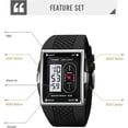 thumbnail image 5 of Fashion Men's Digital Analog Watches Square Face Sport Casual Dual Display Multifunctional Wristwatch for Men with Alarm Waterproof LED Luminous, 5 of 7