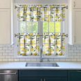 thumbnail image 3 of Yellow Lemon 3-Piece Kitchen Curtains Set Kitchen Curtains Sets with Valance for Windows Rod Pocket Machine Washable Kitchen Decor Decorations (54"x18"+2x27.5"x24"), 3 of 6