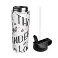 thumbnail image 2 of Easygdp Not All Those Who Wander Are Lost 3 18oz Sports Insulated Kettle With Straw Insulated Water Bottle For Running Hiking Cycling Climbing Man'S Womens Sports Water Bottle, 2 of 8