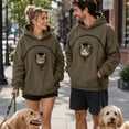 thumbnail image 5 of Pet Carrier Hoodie, Oversized Fleece Sweatshirt with Front Pouch for Small Pets, 5 of 8