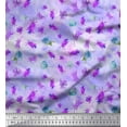 thumbnail image 1 of Soimoi Cotton Voile Fabric Flower & Leaves Watercolor Print Fabric by the Yard 56 Inch Wide, 1 of 3