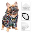 thumbnail image 3 of Balery Colorful With Blue Oriental Sudadera con Capucha para Perros Pequeños – Ropa para Mascotas, Disfraz para Perros y Gatos, Ideal para Fiestas y Cosplay-Medium, 3 of 7