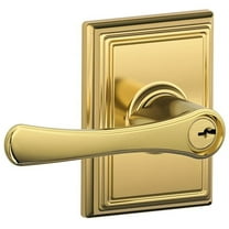 Schlage F51-Vla-Add Avila Single Cylinder Keyed Entry Door Lever Set - Brass