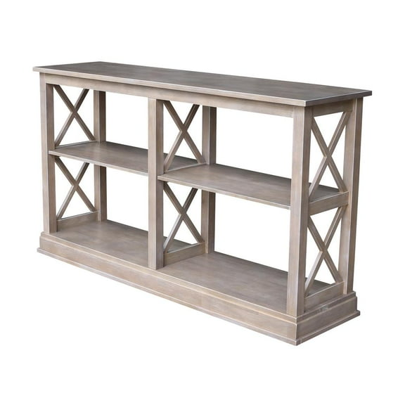 International Concepts Hampton 60" Console Table in Washed Gray Taupe