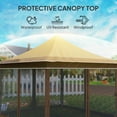 thumbnail image 5 of Outsunny 12 x 12 ft. Pop Up Canopy Tent with Mesh Netting, Height Adjustable, UPF50+ Instant Sun Shelter, Beige, 5 of 9