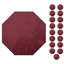 Furnish My Place Modern Plush Solid Cranberry Color Rug - Pets and Kids Friendly Rug, Indoor/Outdoor Mat, Area Rugs Great for Kids, Pets, Event, Living Room, Made in USA, 3' Octagon - Set of 20