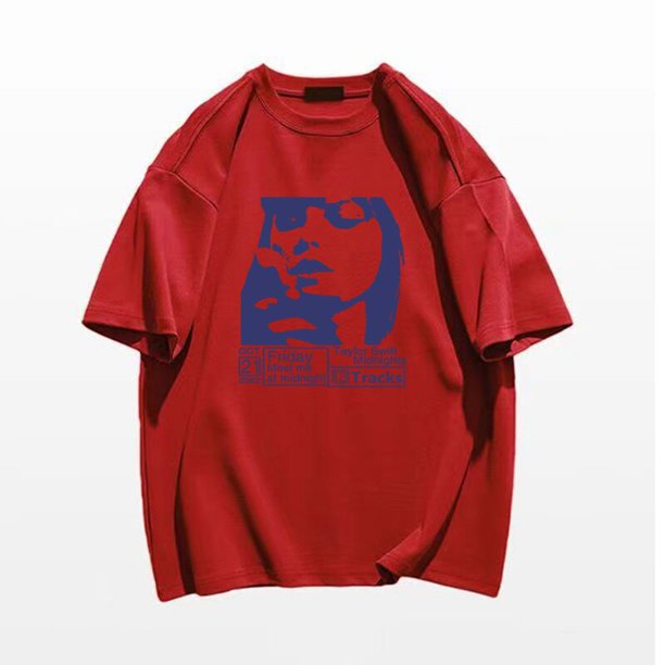 Camiseta de Taylor 2023 de algodón para hombre y mujer, camisa informal de gran tamaño, versátil, cuello redondo, estampado de cantantes americanos, 100% xuanjing unisex