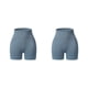 thumbnail image 1 of Sonducket Pantalones cortos sin costuras para mujer, mallas cortas de entrenamiento de realce a prueba de golpes, cintura alta, realce de cadera, Azul claro METRO 2piezas, 1 of 6