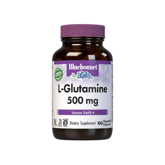 Bluebonnet L-Glutamine 500mg, Supports Immune Function*, Nitrogen Transporter*, 100 Days