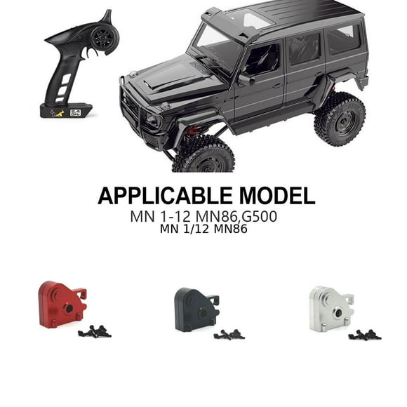 VONKY Boîtier de Vitesses en Alliage d'Aluminium RCGOFOLLOW Pièce de Mise à Niveau RC Boîtier de Vitesses pour 1/12 MN MN128 MN86 G500 Pièce de Voiture RC Argent