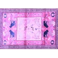 thumbnail image 1 of Ahgly Company Indoor Rectangle Animal Purple Traditional Area Rugs, 5' x 8', 1 of 4