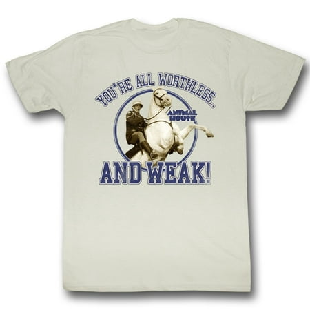 ANIMAL HOUSE-WORTHLESS AND WEAK-NATURAL ADULT S/S TSHIRT-5XL