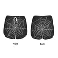 thumbnail image 3 of KLL A Web With A Spider Pattern Shorts Women,Athletic Shorts High Waisted Running Shorts Pocket Sporty Short Gym Elastic Workout Shorts-XX-Large, 3 of 7