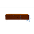 thumbnail image 3 of Velvet Uphostered Footstool with Storage Space, Flip Top Wood Frame Lounge Ottoman with Metal Feet, Storage Ottoman Bench with Safety Hinge for Bedroom, Entryway,Living Room, Brown, 3 of 7